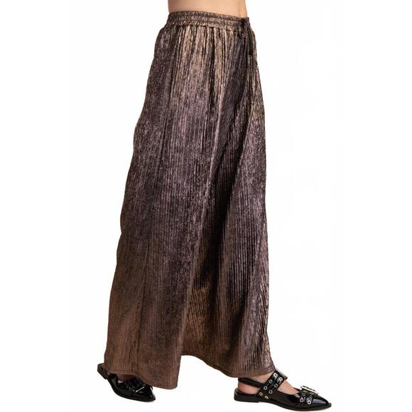 NEW GLAM charmed wide leg pants in bronze - Picture 3 of 3